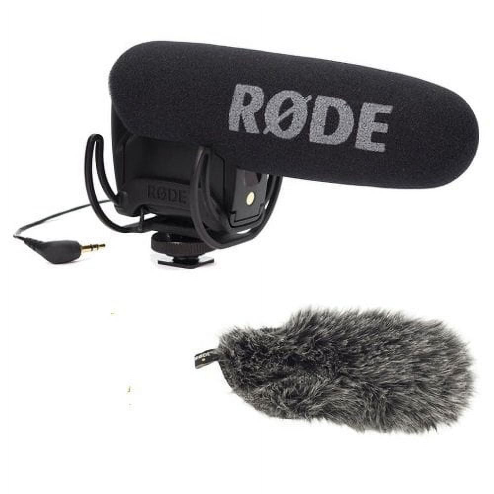 Rode VideoMic Pro with Rycote Lyre Shockmount & Rode DeadCat VMPR Artificial Fur Wind Shield Bundle