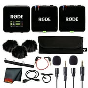 Rode Wireless GO III Gen 3 Dual Channel Mic System | Compact 2.4GHz, 32-Bit Float Recording, Wireless Microphone for Cameras, Smartphones & Lavalier Use + 2x Lavalier Omnidirectional Condenser Mics