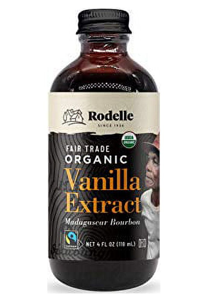 Rodelle Fair Trade Organic Pure Vanilla Extract, 4 Fl Oz