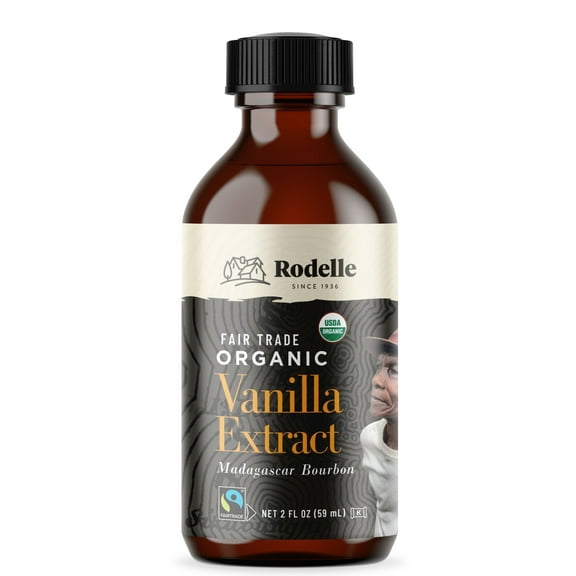Rodelle Organic Fairtrade Madagascar Bourbon Vanilla Extract, 2oz