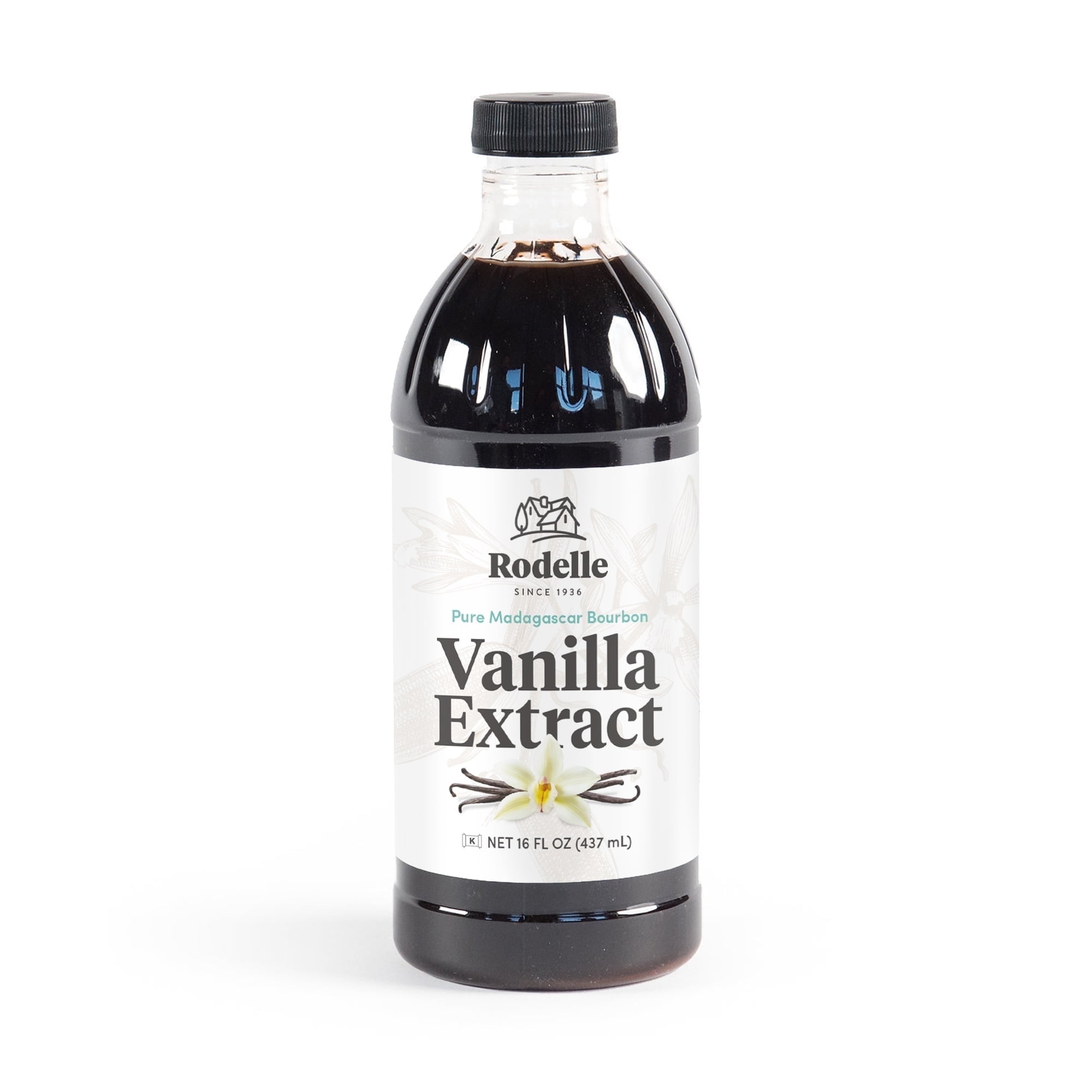 Rodelle Pure Vanilla Extract, 16 Fluid Ounces, Gluten-Free, Vegan, Liquid