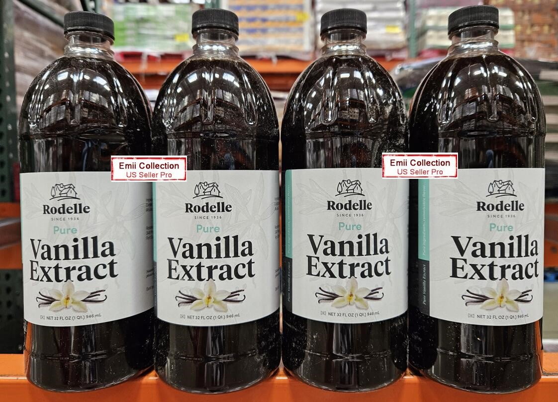 Rodelle Pure Vanilla Extract 32fl oz 946ml (4 Bottles)