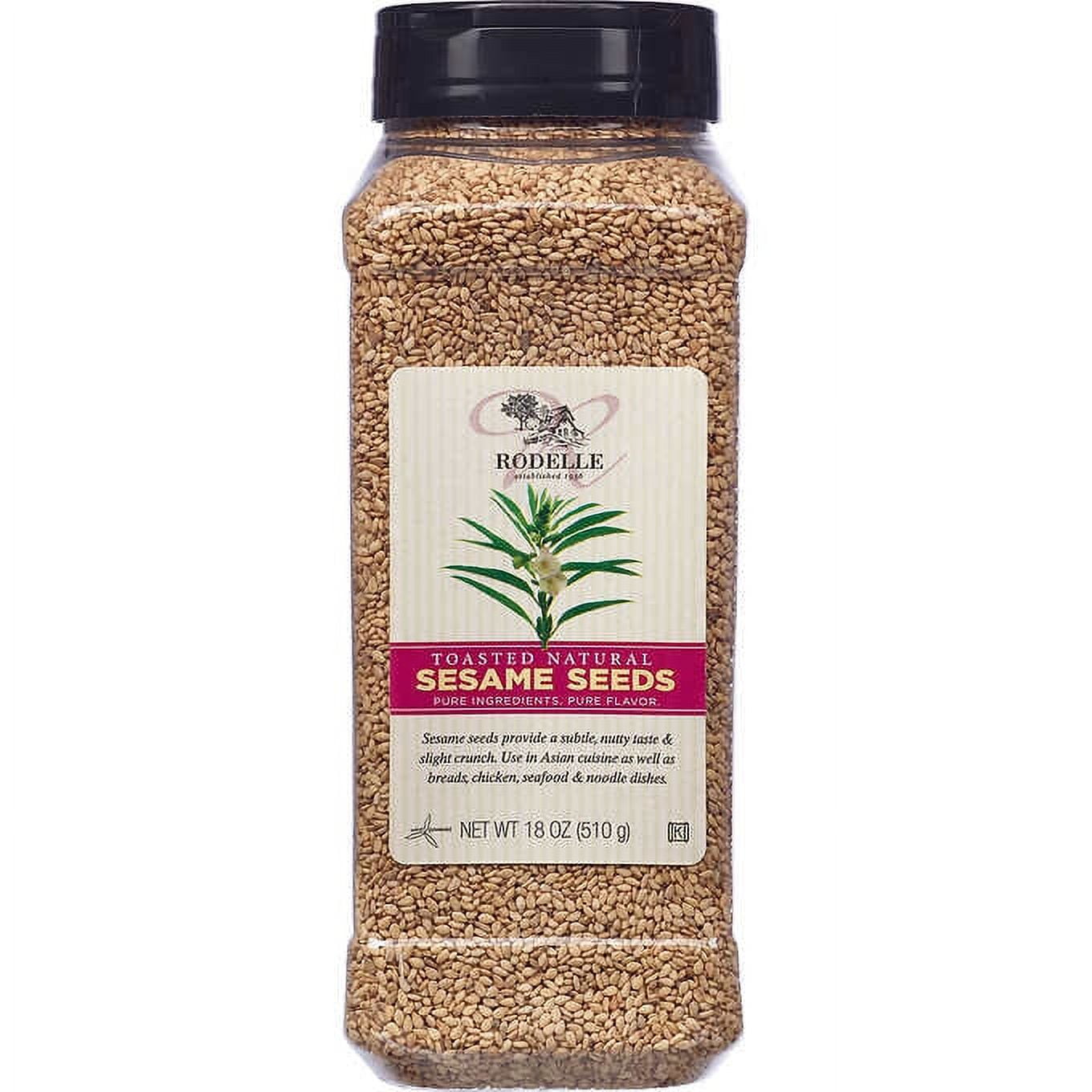 Rodelle Toasted Sesame Seeds, 18 oz (PACK OF 2)