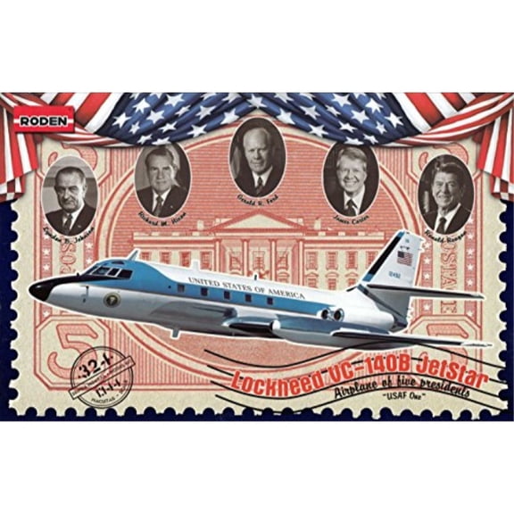 roden rod324 1:144 lockheed vc-140b jetstar [model building kit]