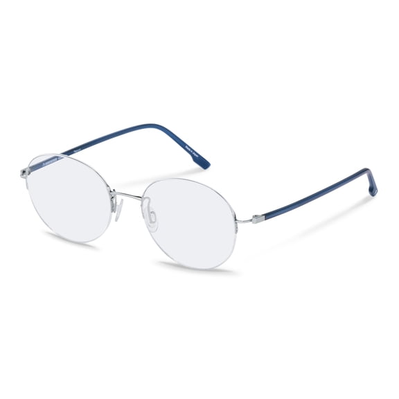 Rodenstock eyeglasses R7145 UNISEX 53/19/145 B000 silver, dark blue
