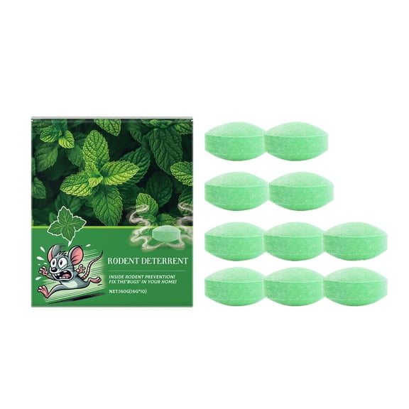 Rodent Deterrent Tablets Natural Plant-Based Scented Formula for Indoor and Outdoor Use Long-Lasting Slow Release Design Multiple Area Application