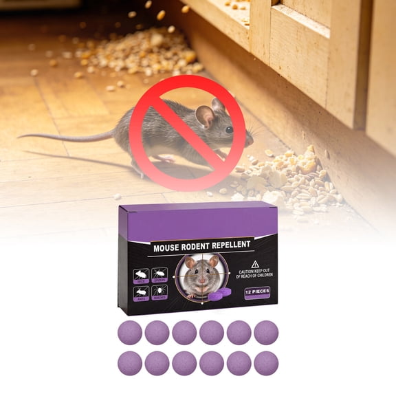 Rodent Mouse Repellent Balls 25 Pack, Moth Balls for Rodents Mouse Deterrent, Peppermint Oil Pest Control for Rodents, Squirrels, Skunk, Mole, Gopher, Pets Safe, Indoor and Outdoor Use
