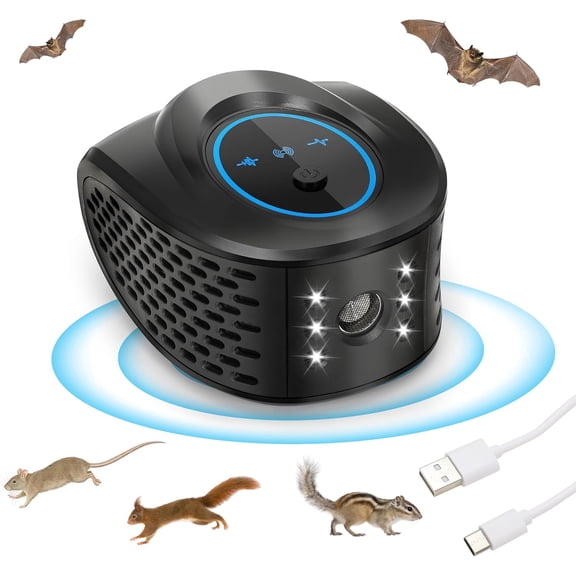 Rodent Rat Mouse Repelent Ultrasonic Plug in, Ultrasonic Pest Repeler Indoor Pest Control Plug in for Mice, Rodents, Roaches, Spiders, Squirrel, Bat, Mouse Deterrent for Garage Attic Home