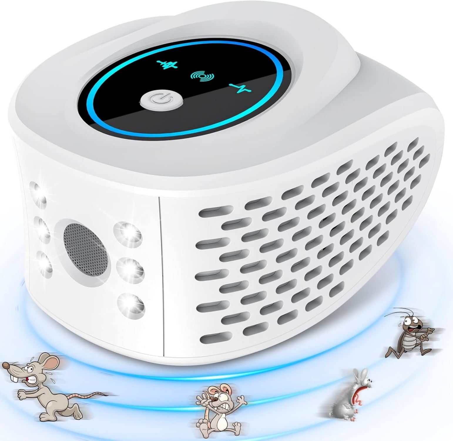 Rodent Repelent Mouse Repelent Indoor Ultrasonic Pest Repeler Plug in with LED Flashlights Mouse Deterrent Ultrasonic Rodent Repeler Mice Repelent for House Barn Warehouse