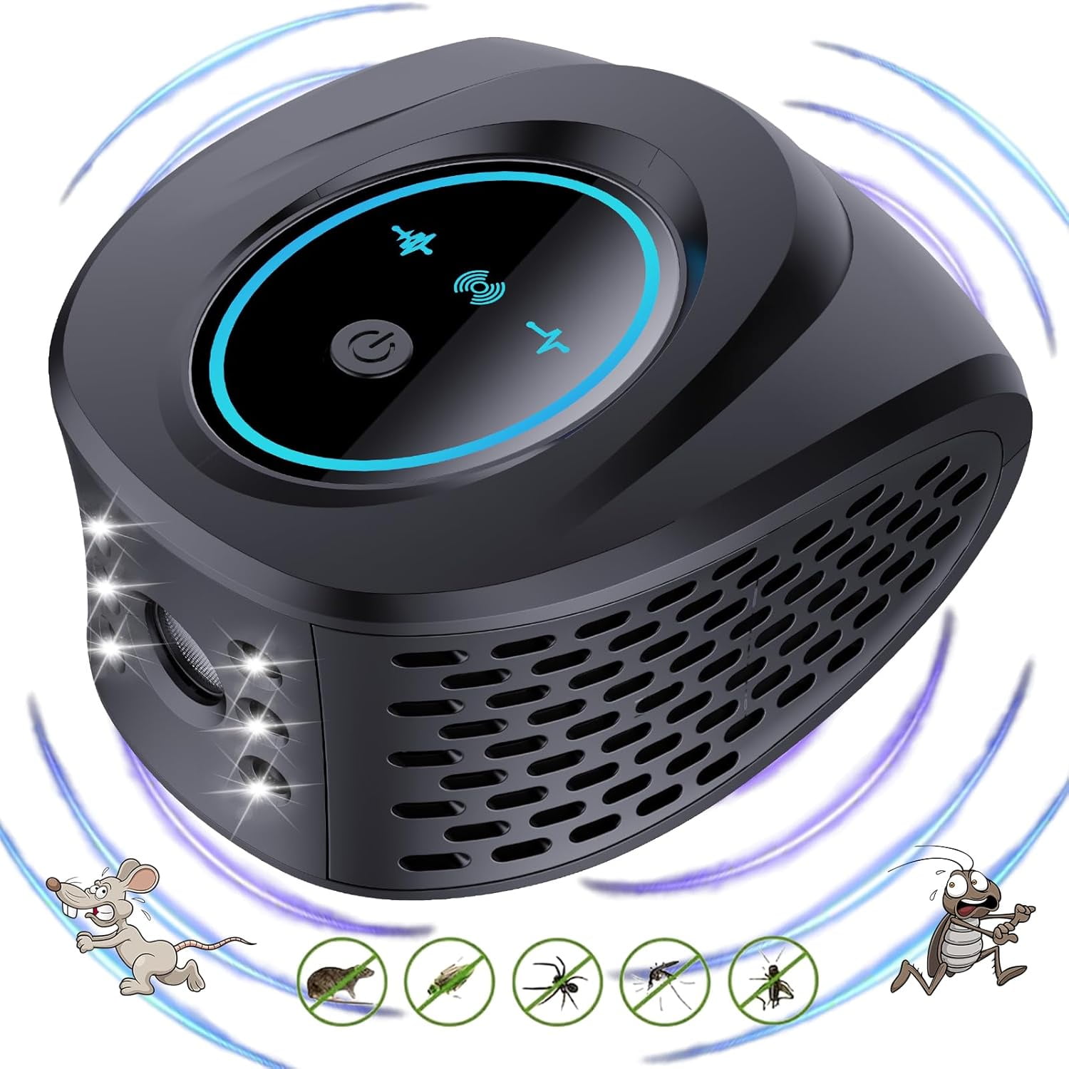 Rodent Repelent Rodent Repelent Ultrasonic Plug in with 4 Modes Rat Spider Repelent for Attic House Garage Basement Warehouse