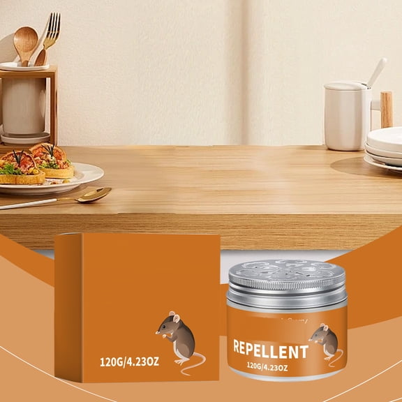 Rodent Repellent 120g, Mouse and Rat Deterrent, Long Lasting Odour Formulation, Suitable for Indoor Outdoor Home Garden Garage Attic Shed Kitchen Storage