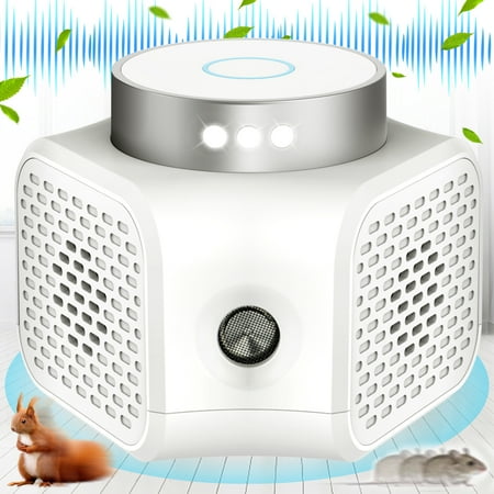 Rodent Repellent Indoor Ultrasonic,Mouse Repellent Ultrasonic Plug in,Ultrasonic Pest Repeller Electronic Mouse Squirrel Bat Insect Rat for House Attic Garage Basement with LED Strobe Lights