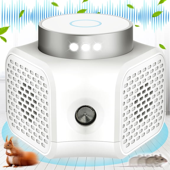 Rodent Repellent Indoor Ultrasonic,Mouse Repellent Ultrasonic Plug in,Ultrasonic Pest Repeller Electronic Mouse Squirrel Bat Insect Rat for House Attic Garage Basement with LED Strobe Lights