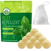 Rodent Repellent - Mice Repellent Indoor/Outdoor - Moth Balls for Rodents, Mouse Repellent Peppermint, Keep Mice Away, Peppermint to Repel Mice and Rats, Rat Repellent for House - 10 Pack