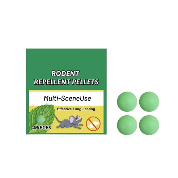 Rodent Repellent Pellets for Indoor Use Long Lasting Mild Scented Formula for Furniture and Home Protection 4 Pieces