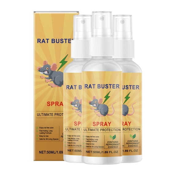 Rodent Repellent Spray 50ML Plant-Based Formula for Car and Home Use Natural Scent Long-Lasting Protection Rat Deterrent for Indoor and Outdoor Areas