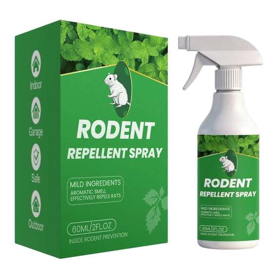 Rodent Repellent Spray for Indoor Outdoor Use Furniture Protection Mild Ingredients Aromatic Scent 60ml Bottle Effective Prevention