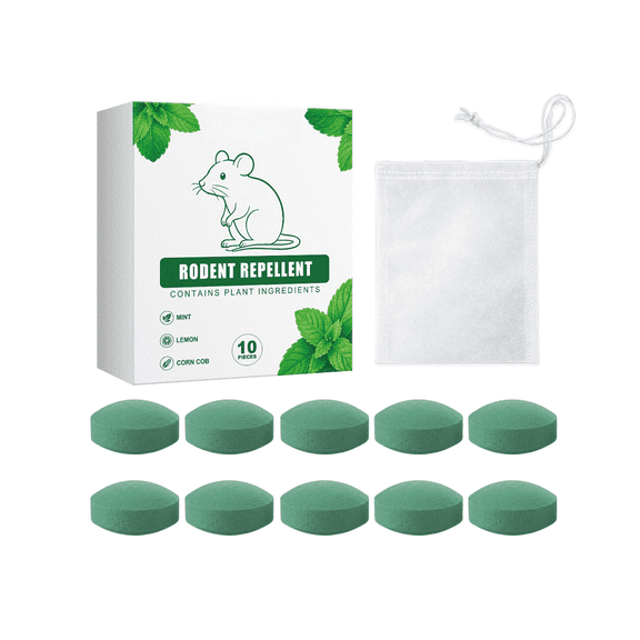 Rodent Repellent Tablets for Home Warehouse Indoor Use Long Lasting Formula NonToxic Natural Ingredients Pest Deterrent Solution 10 Pack Effective for Mice and Insects Safe for Family and Pets