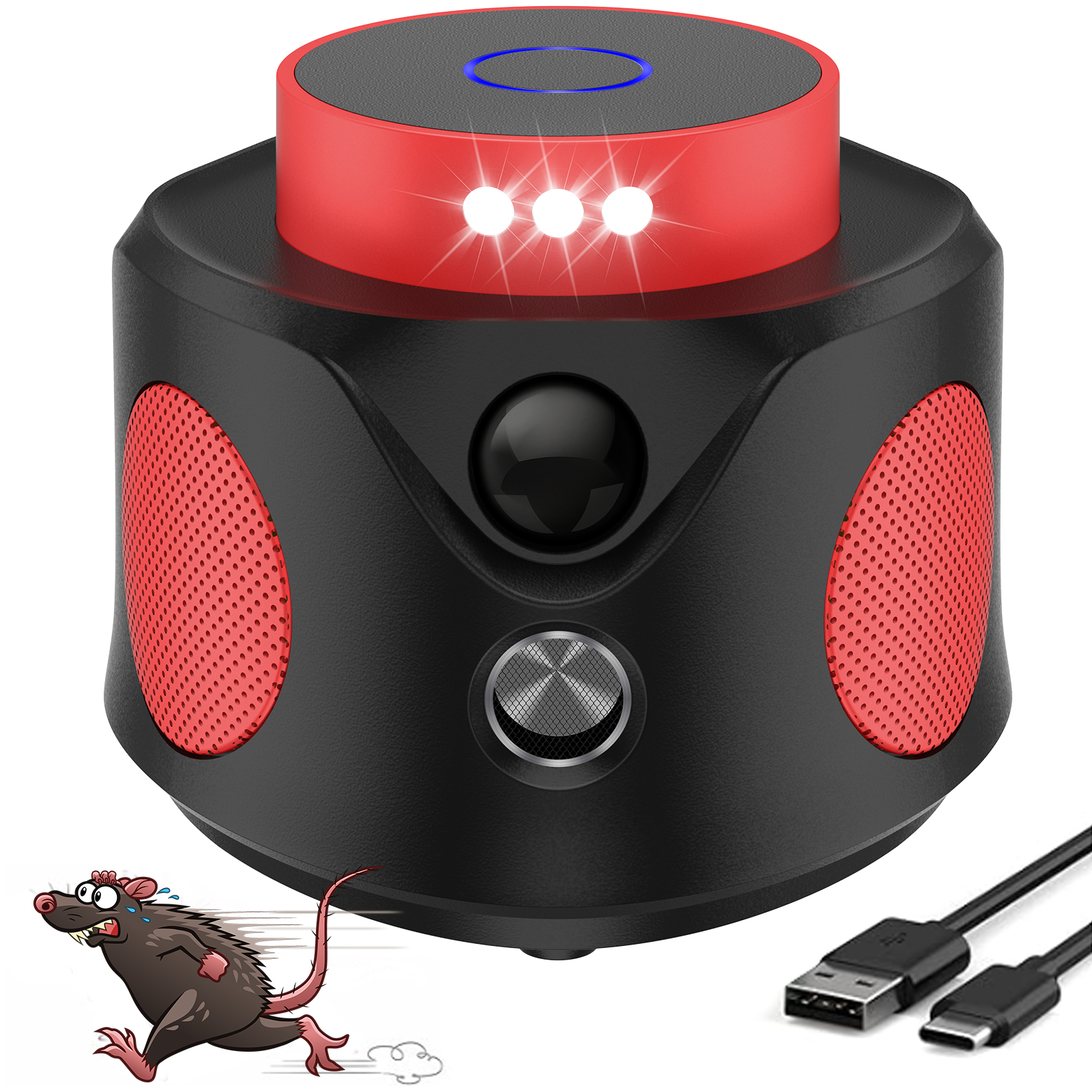 Rodent Repellent, Ultrasonic Mouse Repellent Indoor, 360° Mice