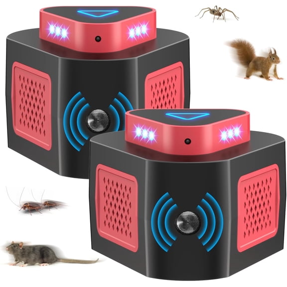 Rodent Repellent Ultrasonic Plug in Mouse Repellent Get Rid of Mice Permanently Electronic Repellent 4Modes & Flashing Light, 360 °   Ultrasonic Mouse Blocker Rat Deterrent Indoor for House Garage