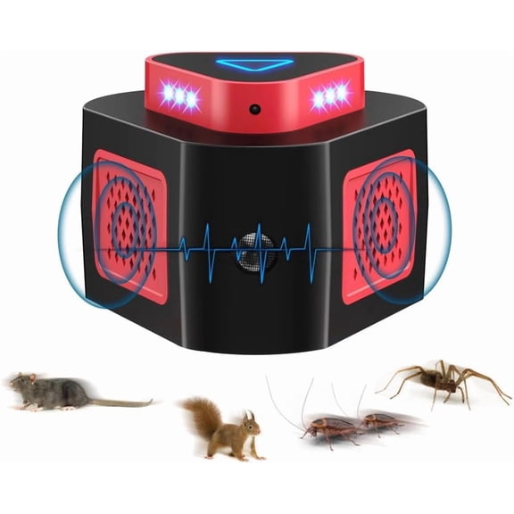 Rodent Repellent Ultrasonic Plug in Mouse Repellent Get Rid of Mice Permanently Electronic Repellent 4Modes & Flashing Light, 360 °   Ultrasonic Mouse Blocker Rat Deterrent Indoor for House Garage