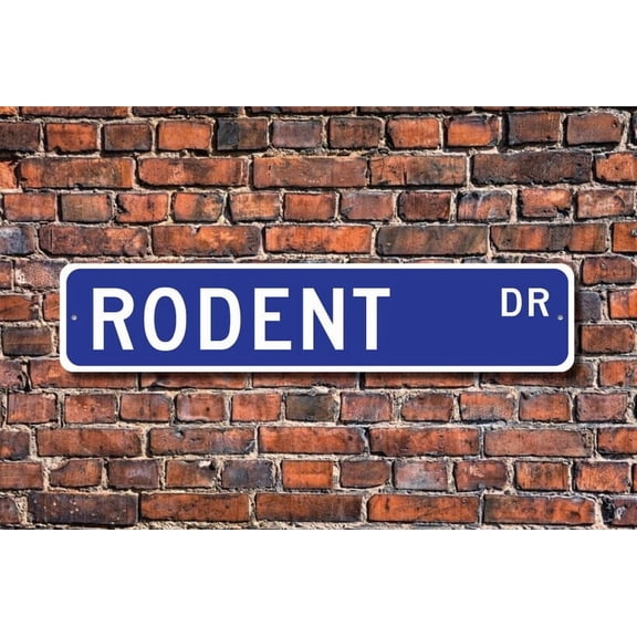 Rodent Rodent Gift Rodent Sign Rodent decor Rodent lover rats mice guinea pigs chipmunks Quality Metal Aluminum Sign - Size: 16 x 4 Inches