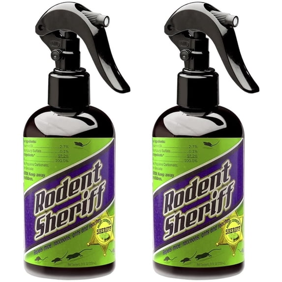 Rodent Sheriff Pest Control - Ultra-Pure Peppermint Spray - Repels Mice, Raccoons, Ants, and More - Made in USA (2)