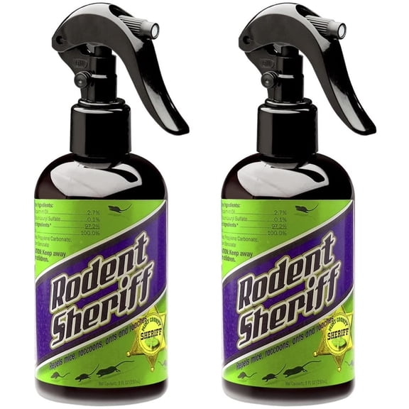 Rodent Sheriff Pest Control - Ultra-Pure Peppermint Spray - Repels Mice, Raccoons, Ants, and More - Made in USA (2)