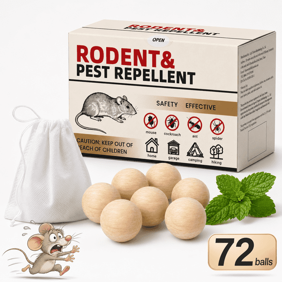 RodentRepellent Indoor,MouseRepellent,MiceRepellent Indoor,RodentAway Repellant,RatRepellent,Keeps Mice Away, Repel Mice from Nesting,Covers 50 sq. ft, Effective for 60-90 Days
