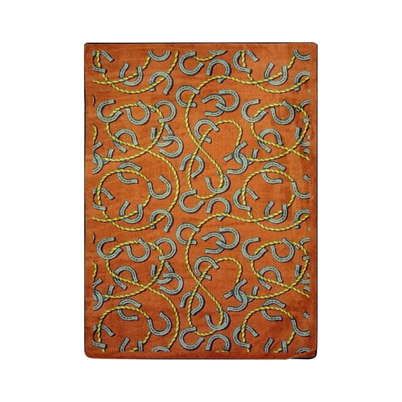 Rodeo 5'4" x 7'8" Area Rug In Color Rust