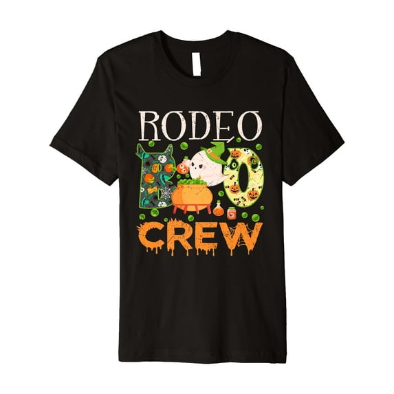 Rodeo Boo Crew Halloween Barrel Racer Matching Premium T-Shirt