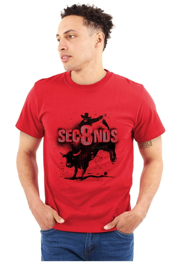 Rodeo Bull Rider Cowboy Cool Country Men's Graphic T Shirt Tees Brisco Brands L
