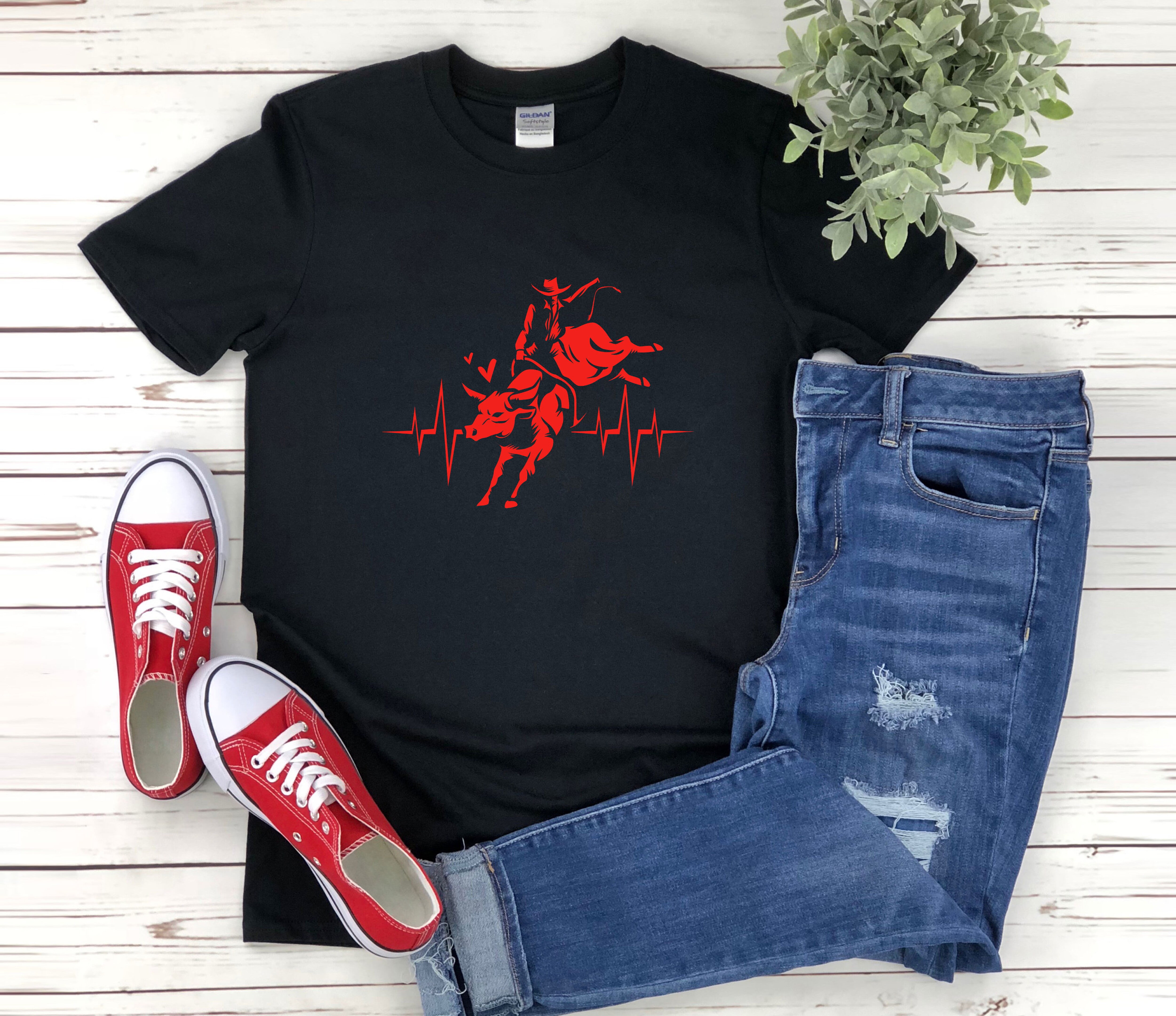 Rodeo Bull Shirt, Rodeo Shirt, Western Rodeo Shirt, Bull Riding Shirt ...
