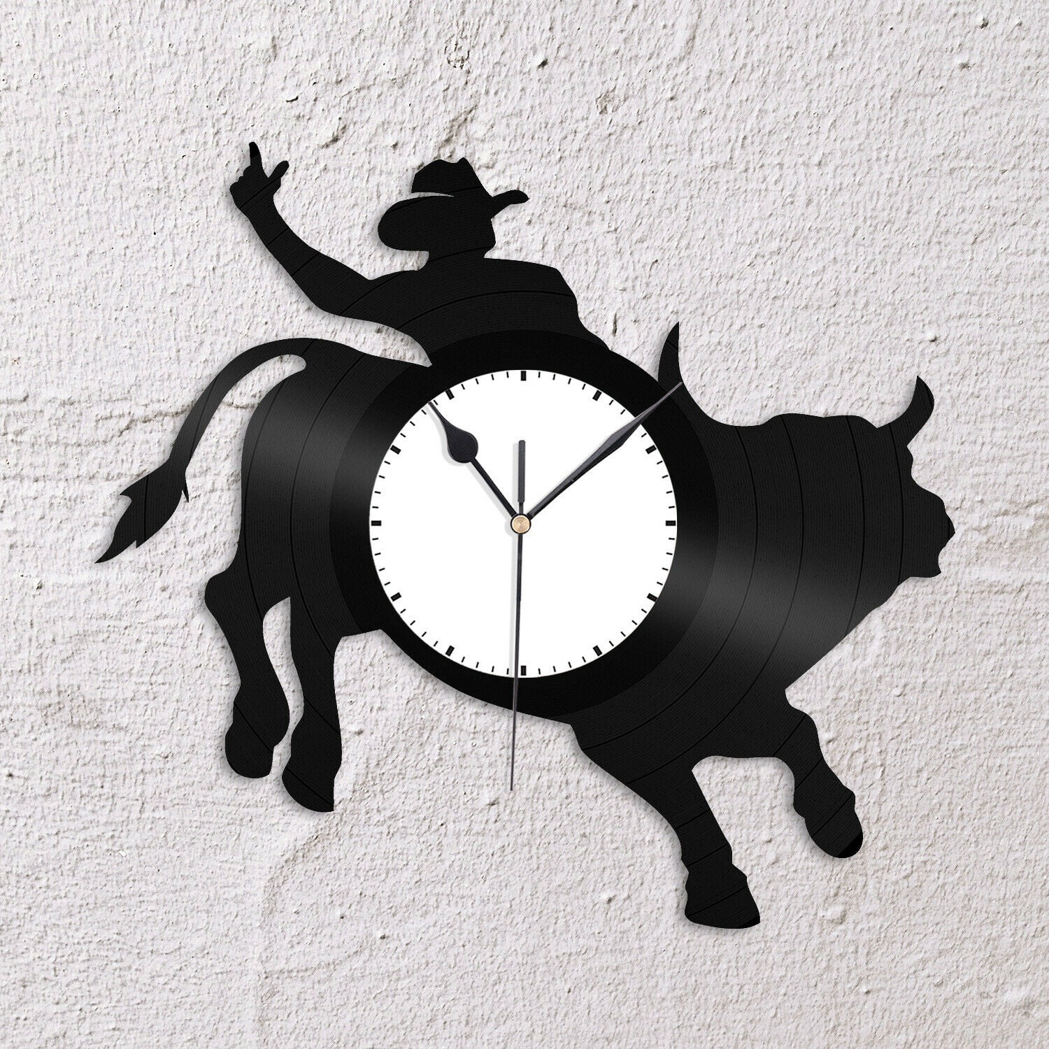Rodeo Bull Vinyl Wall Clock Sports Lovers Unique Gift Home Room ...
