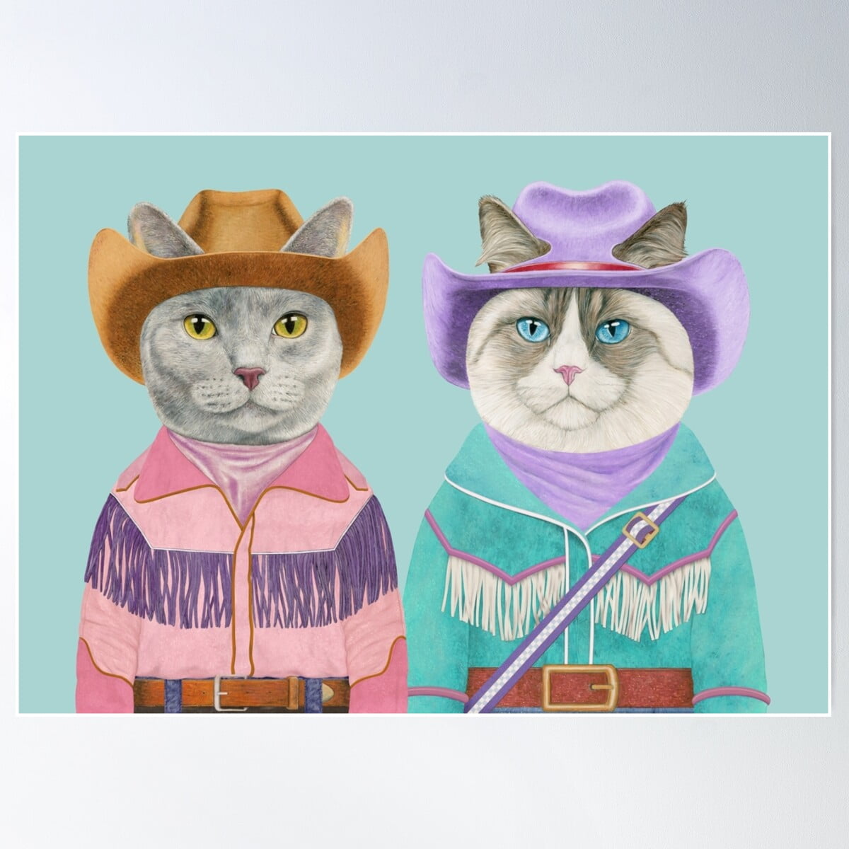 Rodeo Cats Poster, 16x24 UNFRAMED - Walmart.com