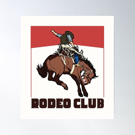 Rodeo Club Poster Wall Art, Modern Wall Decor, 24x24 UNFRAMED