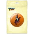 thumbnail image 1 of Rodeo Cowboy Orange Western Horse Country Refrigerator Button Magnet, 1 of 2