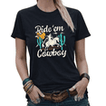 thumbnail image 1 of Rodeo Cowboy Western Womens Print Tshirt Graphic Tees Black/White S-5XL Tops, 1 of 4