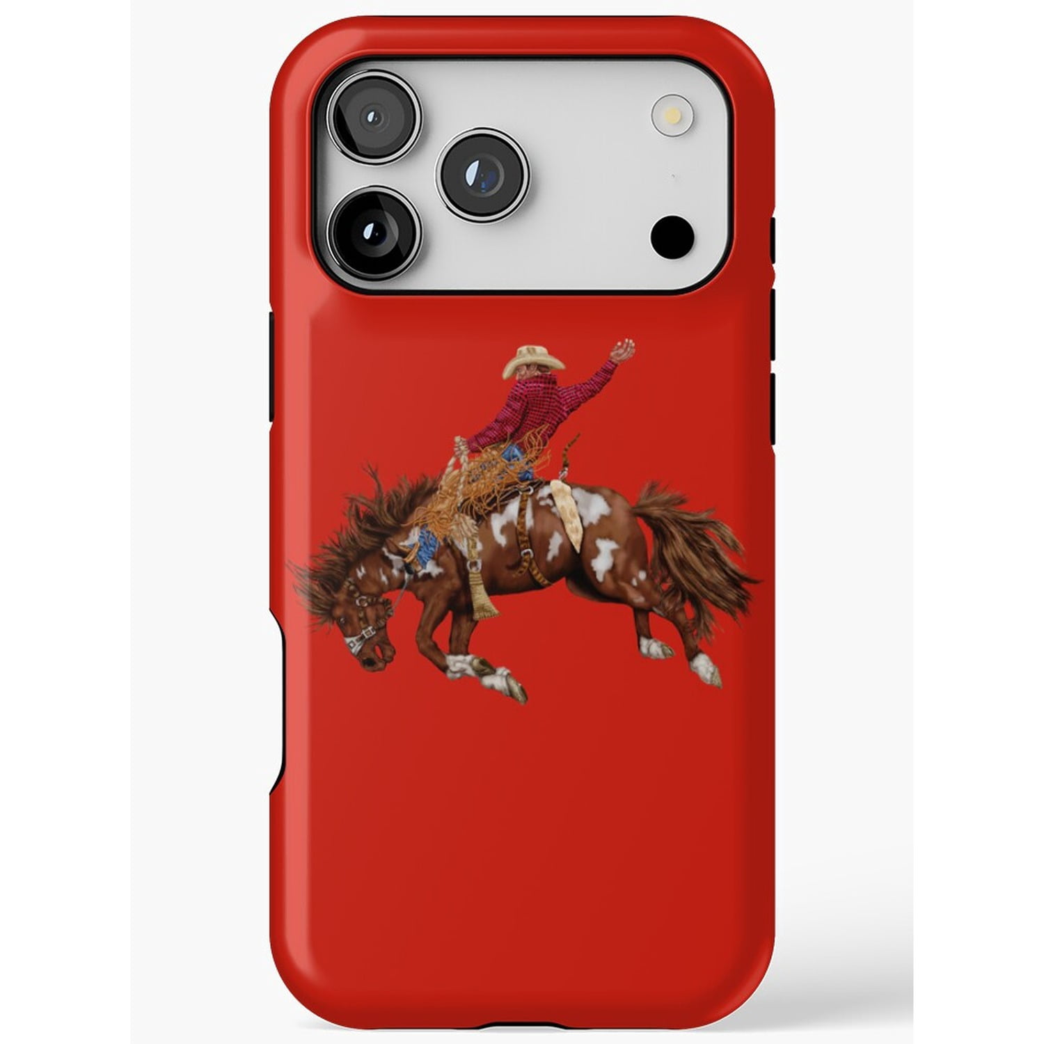 Cell Phone Case Rodeo Rodeo Cowboy and Bucking Horse Tough Case for Apple iPhone, Dual-Layer ...