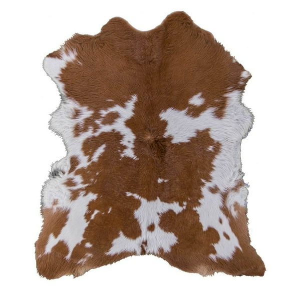 Rodeo Cowhide Rugs Brown and White Calfskin Rug