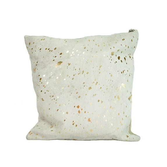 Rodeo Cowhide Rugs Gold Metallic Cowhide Pillow Case