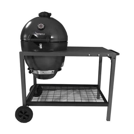 Rodeo Deluxe 20 Gray Kamado Grill with Large Prep Cart