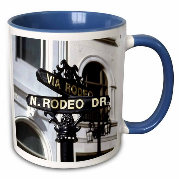 3drose, Rodeo Drive, 15oz Two-tone Blue Mug