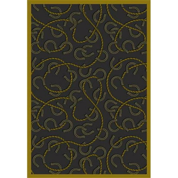 Rodeo Federal Blue 7 ft.8 in. x 10 ft.9 in. WearOn Nylon Machine Tufted- Cut Pile Whimsy Rug