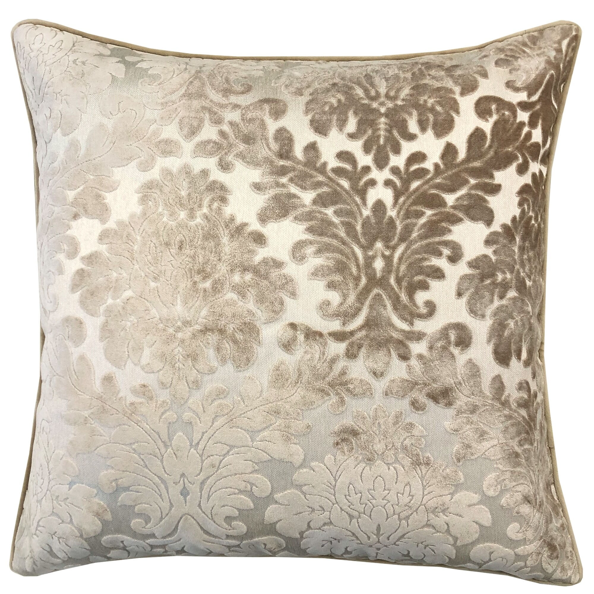 Rodeo Home Ladan Traditional Damask Accent Pillow | 18x18 | More Colors 18x18 / Navy