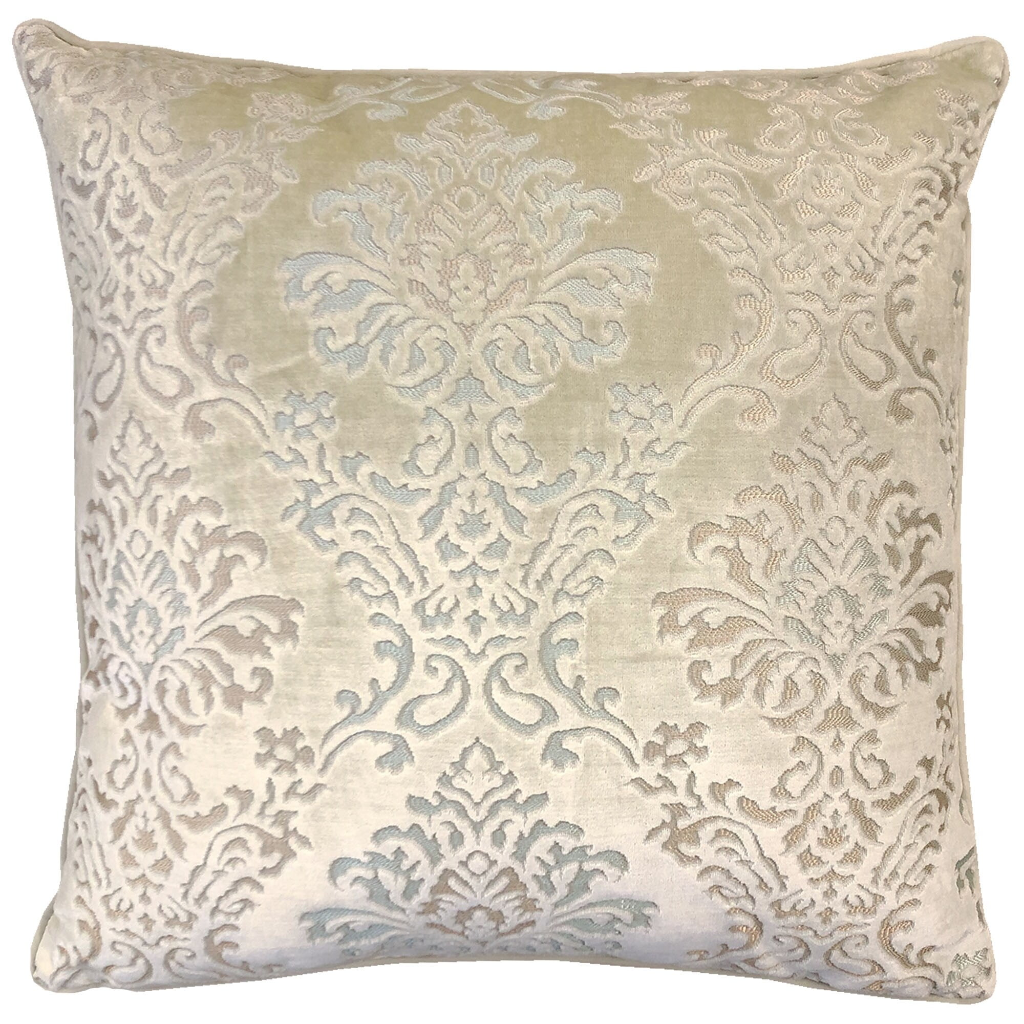 Rodeo Home Ladan Traditional Damask Accent Pillow | 18x18 | More Colors 18x18 / Navy