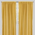 thumbnail image 1 of Rodeo Home  Tuscan Luxury Solid Velvet Curtain Panels (Set of 2) - 54" x 96" Canary, 1 of 5