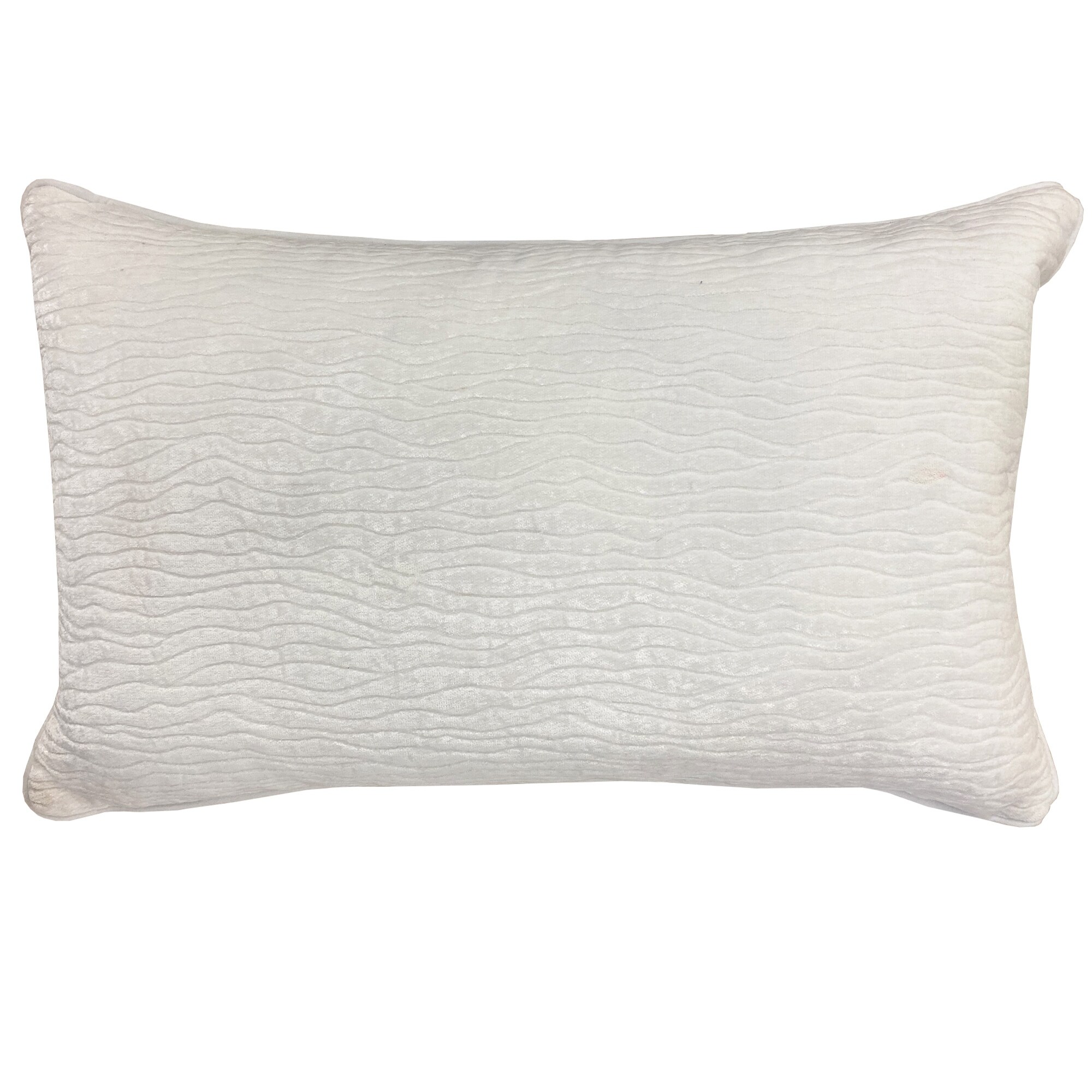 Rodeo Home Tyson Embossed Chenille Lumbar Pillow White