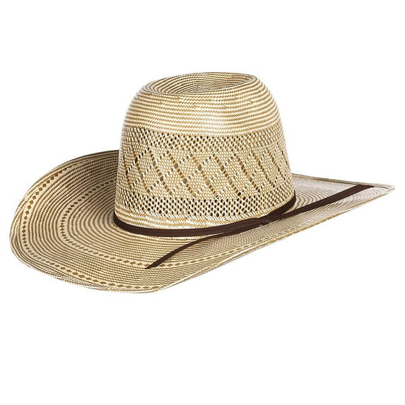 Rodeo King Mens RK Dusty 4 1/4in Brim Straw Cowboy Hat 71/8 Brown