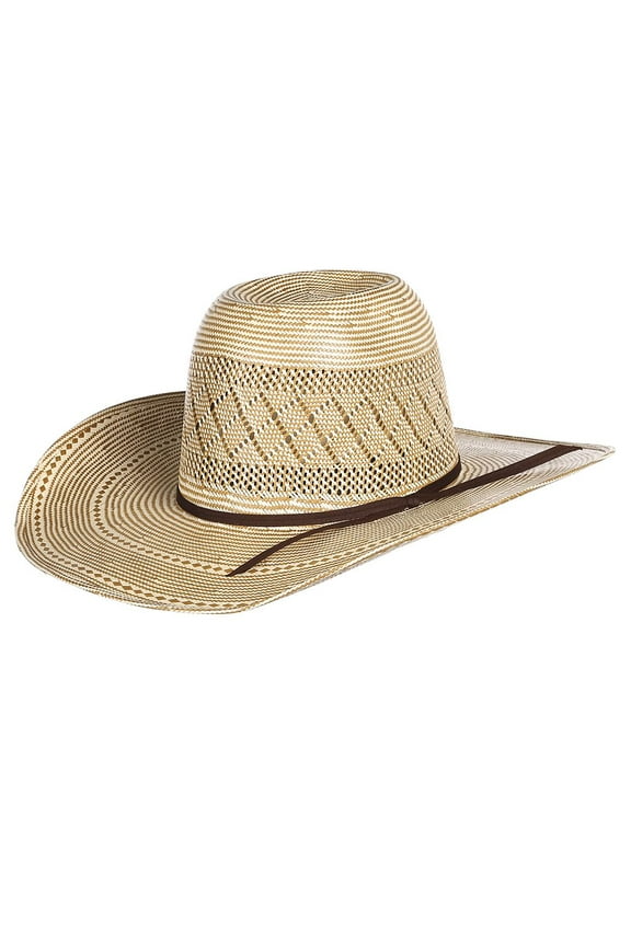 Mens RK Dusty 4 1/4in Brim Straw Cowboy Hat 73/8 Tan